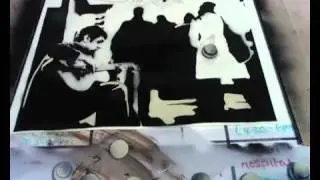 'City Busker' stencil graffiti by T3