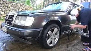 Меняю колесо на своём кабанчике w124