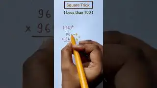 2 Digit Square Trick less than 100 | #shorts #viralshorts #mathstricks #ytshorts #square #short