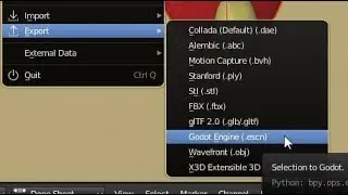 Addon export de blender 2.8 a godot engine 3.1
