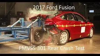 2017-2020 Ford Fusion FMVSS 301 Rear Crash Test (50 Mph)