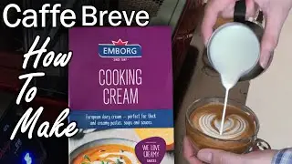 (174) How to make Caffe Breve Coffee or Caffe Latte with Cream on your Espresso Machine at Home