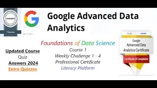 Foundations of Data Science Quiz Answers | Google Advanced Data Analytics Certificate | Course 1