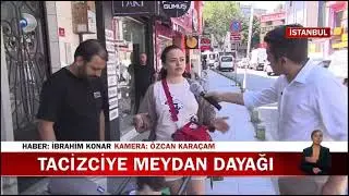 Kocasının yanında böyle taciz edildi!