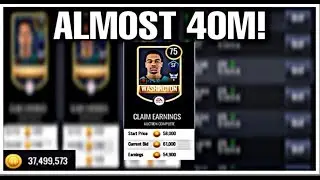 I MADE NEARLY 40 MILLION COINS! Collecting my auctions in NBA Live Mobile 20