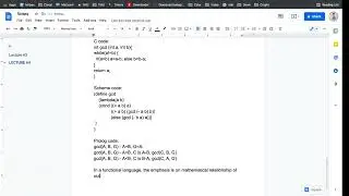 CS401: GCD Code in Different Languages