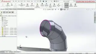 #SOLIDWORKS TUTORIAL   SHEETMETAL ELBOW#