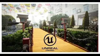 Unreal Engine 5 - Garden at Umbrella Street / Environment Art