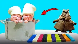 Plasticine Twin Chefs in an Air Layer 🧑🏻‍🍳 SCULPTING THE CHEFS FROM LITTLE NIGHTMARES