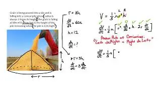 Calculus I: Related Rates: The Grain Silo (Volume and the Cone)