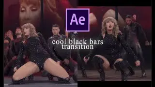 cool black bars transition / after effects