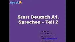 Start Deutsch A1 Sprechen Teil 2 (ENG)