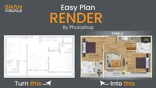 How to Render Architectural Floor Plan in Photoshop | 2D Floor Plan | Easy Plan Render
