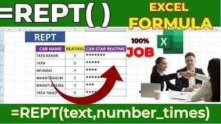 How to use Rept Formula in Excel? REPT FORMULA |Excel Tutorial in hindi