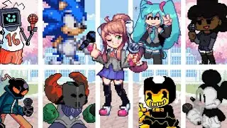 Friday Night Funkin - High School Conflict But Different Characters Sing It [FNF Mod]