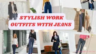 stunning collection of work outfits with jeans