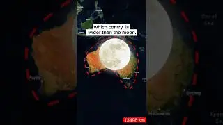 Which country is wider than the moon? #ytshorts #youtubeshorts #moon #space