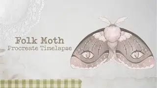 Folk Moth in Procreate // Digital Process Timelapse
