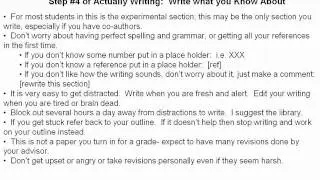 How to Write a Scientific Research Paper- part 2 of 3