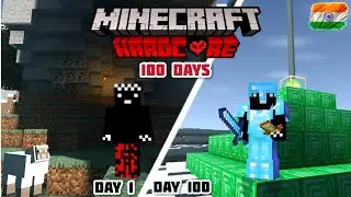 I survived 100 days in random minecraft hardcore world Part 1 || hindi