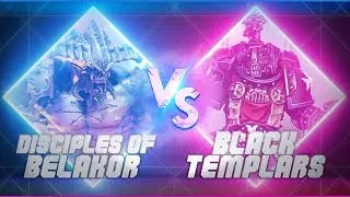 BLACK TEMPLARS vs DISCIPLES OF BELAKOR | Warhammer 40k Battle Report