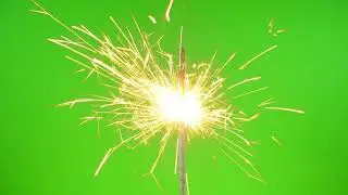 sparklers on the green screen | video stocks