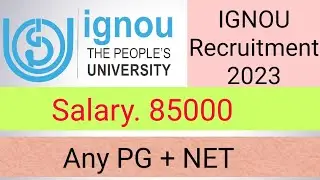 IGNOU Junior Assistant Recruitment 2023/ Syllabus/ Exam pattern/ Government job/ Full details