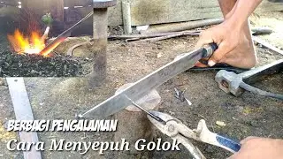 The Secret of Old Golok Slashing Nails Using Oil Plated Media || Hardening Machete