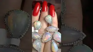 Роскошные Серьги с Крупными Желейными Опалами в Бриликах 👑😻💐🦎