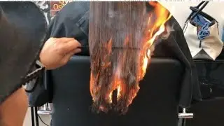 আগুনে পুরিয়ে চুলের স্টাইল ২০২১ দেখে অবাক হলাম ! Strange Fire Style Hare Cutting 2021