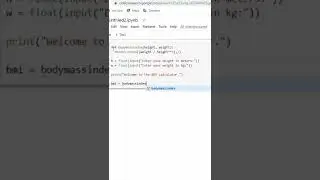 How to create BMI calculator in python | Code Source in Collab Google
