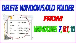 How to delete the Windows.old folder from Windows 10