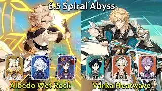 C2 Albedo Wet Rock & C0 Varka Heatwave - Genshin Impact 6.5 Spiral Abyss Full Clear