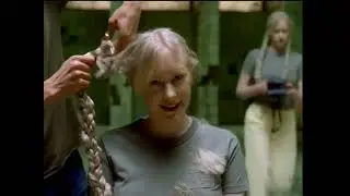 One By One girl with 2 long braids getting shaved bald HD remaster
