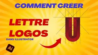 Comment créer un logo design dans illustrator letters U geometric