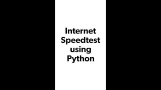 How to Check Your Internet Speed in Terminal using 'speedtest-cli' in python | 