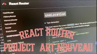 Working on the Art Nouveau Project - ReactJS Client - Implementing React Router
