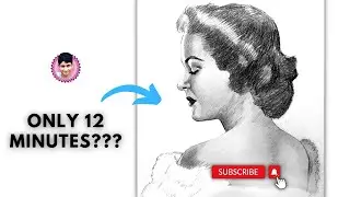 Only 12 Minutes! Draw A Cute Girl. #art