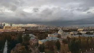 Cloudy skies in Moscow