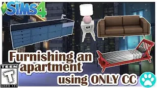 |Furnishing an Apartment Using ONLY CC| The Sims 4: Speed Build