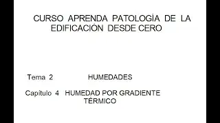 HUMEDAD POR GRADIENTE TÉRMICO