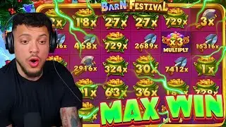NUNCA VI ISSO!!! CEROL ENLOUQUECEU COM ESSE MAX WIN NO BARN FESTIVAL