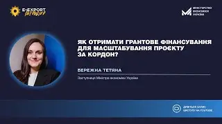 Як отримати грантове фінансування для масштабування проєкту за кордон? Вебінари 2024
