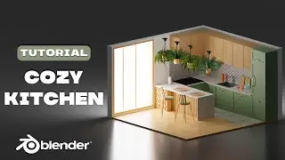 Cozy Isometric Kitchen In Blender! 3D Modeling Tutorial For Beginners
