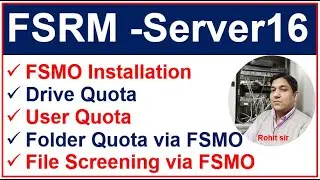 FSRM - Folder Quota, Drive Quota, User Quota & File Screening Server 16 in Hindi - Part-24