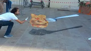 BACKSTAGE Installazione Artistica Temporanea per la festa del comune di Reggiolo Street art 3D