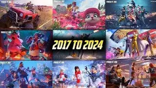 FREE FIRE OB UPDATE'S 2017-2024             FREE FIRE UPDATE JOURNEY ______________Miss you old ff😥😭