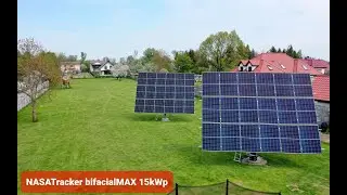 NASATracker bifacialMAX - dwa trackery po 7,5kWp o łacznej mocy 15kWp /prezentacja maszyn