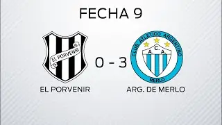 EL PORVENIR 0 ARG. DE MERLO 3 - GOLES