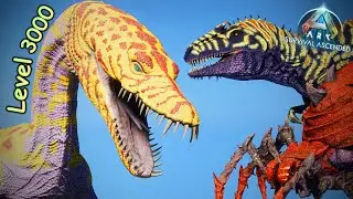 NOTHOSAURUS (lvl.3K) vs GIGA/CARCHA and LYSRIX | Ark Ascended Battle [Ep.43]